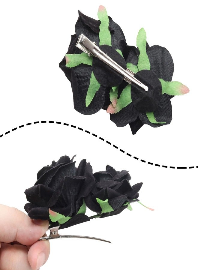Wuyituart Black Flower Hair Clip Comb Black Hair Accessories Bohemia Flower Hairpin - Image 3